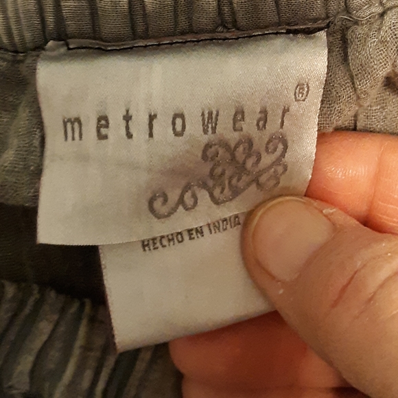 GRAY/GREEN BATIK PEASANT SKIRT, M - Picture 4 of 6